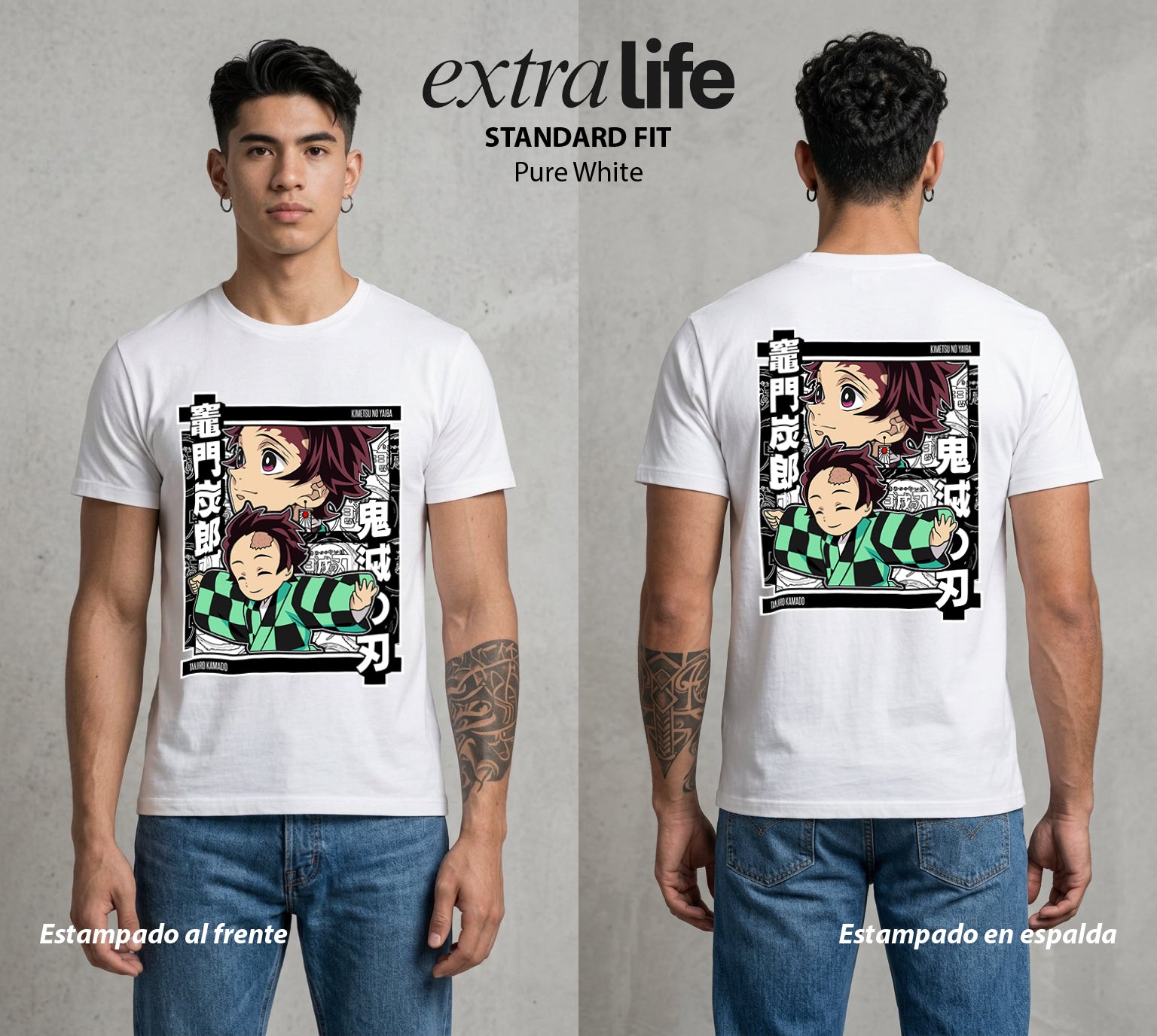 Cazadores de la Noche | El Cazador del Agua #01216 - Playera Standard Fit | Pure White - Foto en modelo