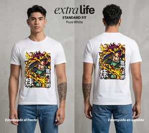 Cazadores de la Noche | Danza del Agua #01217 - Playera Standard Fit | Pure White - Foto en modelo