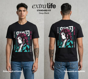 Cazadores de la Noche | El Nariz Sensible #01218 - Playera Standard Fit | Deep Black - Foto en modelo