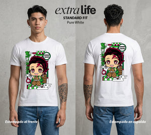 Cazadores de la Noche | El Cazador del Agua #01227 - Playera Standard Fit | Pure White - Foto en modelo