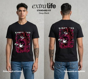 Cazadores de la Noche | El Cazador del Agua #01233 - Playera Standard Fit | Deep Black - Foto en modelo