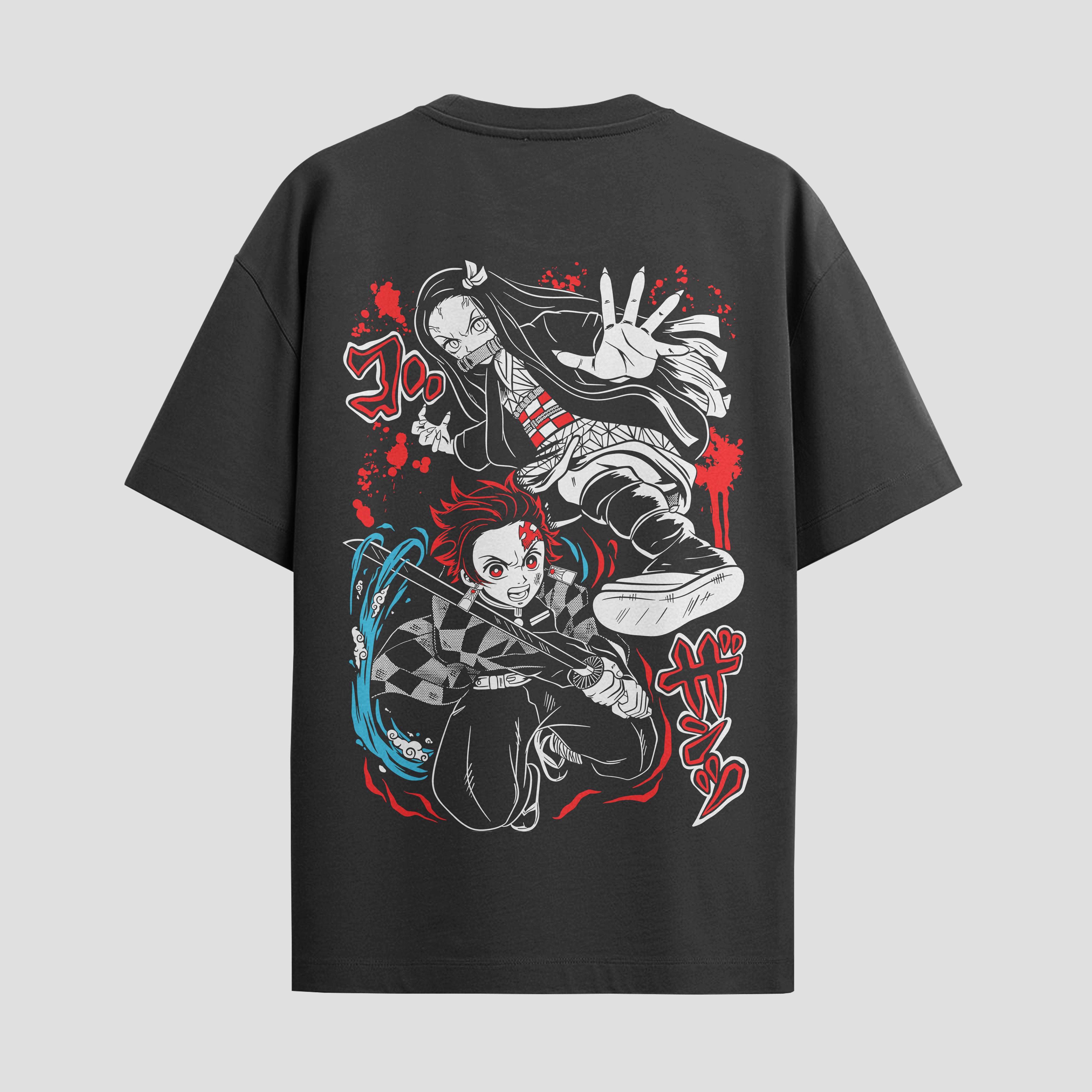 Playera urbana de anime y gaming ExtraLife MX, corte Standard Fit unisex ligero y transpirable en color Deep Black y Pure White, ropa de uso diario para gym y casual.