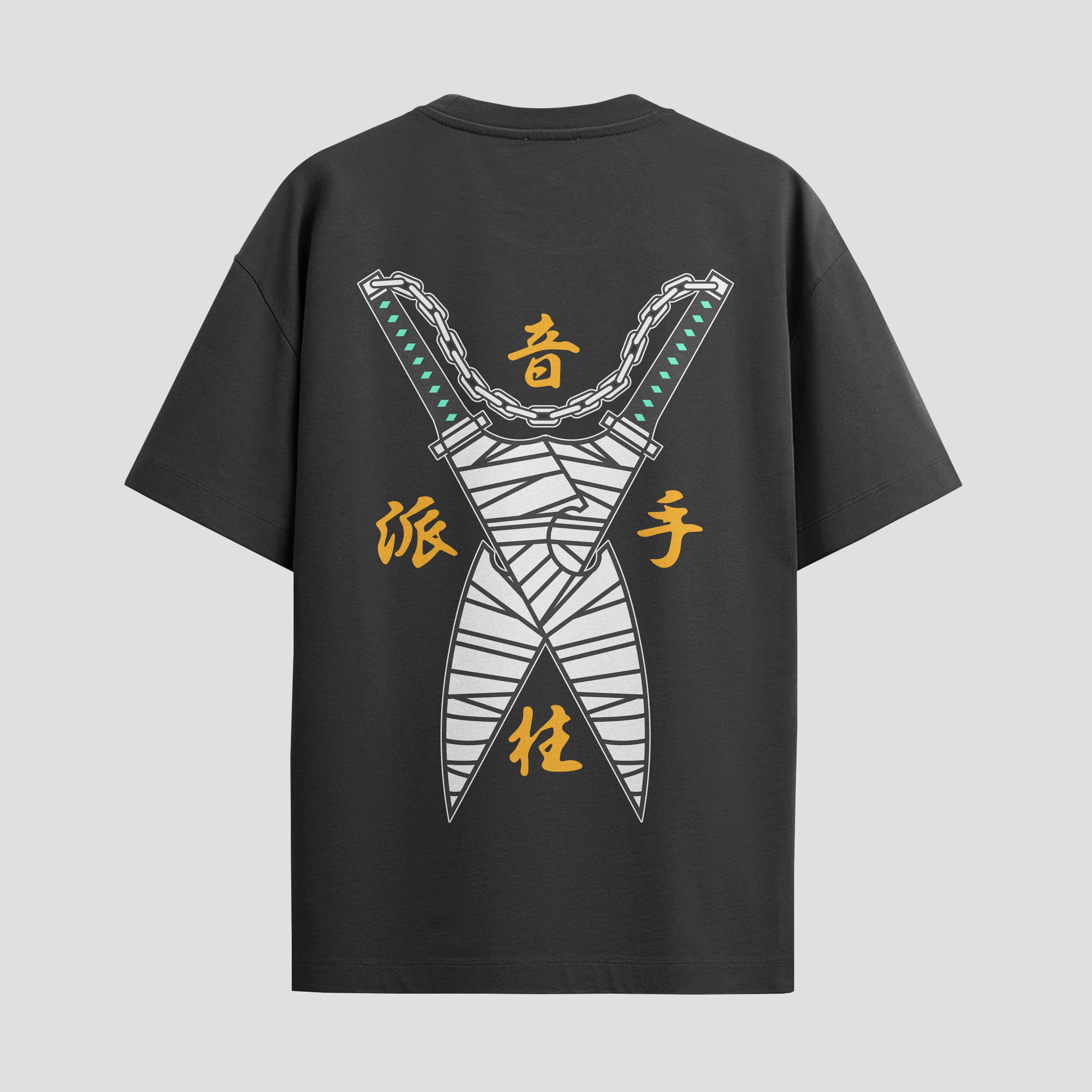 Playera urbana de anime y gaming ExtraLife MX, corte Standard Fit unisex ligero y transpirable en color Deep Black y Pure White, ropa de uso diario para gym y casual.