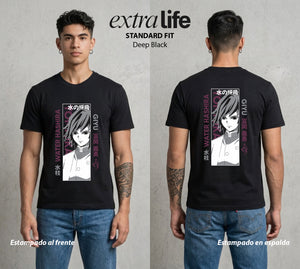 Cazadores de la Noche | Demon Slayer Tomioka #01248 - Playera Standard Fit | Deep Black - Foto en modelo