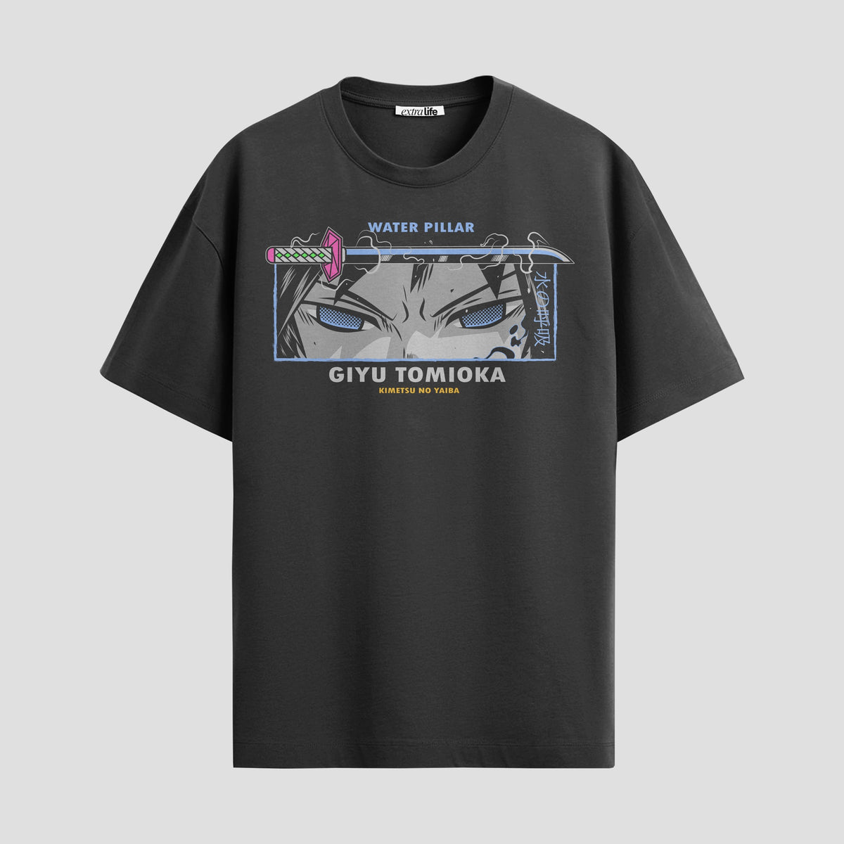 Playera urbana de anime y gaming ExtraLife MX, corte Classic Premium unisex ligero y transpirable en color Deep Black y Pure White, ropa de uso diario para gym y casual.
