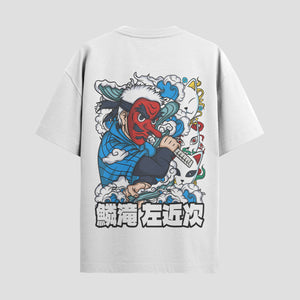 Playera urbana de anime y gaming ExtraLife MX, corte Standard Fit unisex ligero y transpirable en color Deep Black y Pure White, ropa de uso diario para gym y casual.
