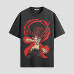 Playera urbana de anime y gaming ExtraLife MX, corte Standard Fit unisex ligero y transpirable en color Deep Black y Pure White, ropa de uso diario para gym y casual.