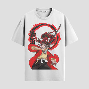 Playera urbana de anime y gaming ExtraLife MX, corte Standard Fit unisex ligero y transpirable en color Deep Black y Pure White, ropa de uso diario para gym y casual.