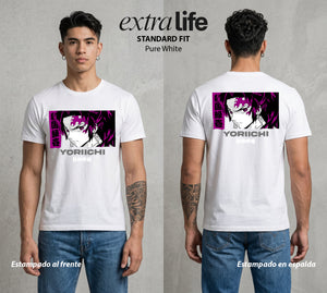 Cazadores de la Noche | El Mas Poderoso del Origen #01271 - Playera Standard Fit | Pure White - Foto en modelo