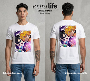 Cazadores de la Noche | El Rayo del Miedo #01283 - Playera Standard Fit | Pure White - Foto en modelo