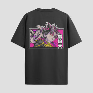 Playera urbana de anime y gaming ExtraLife MX, corte Standard Fit unisex ligero y transpirable en color Deep Black y Pure White, ropa de uso diario para gym y casual.