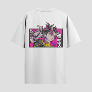 Playera urbana de anime y gaming ExtraLife MX, corte Standard Fit unisex ligero y transpirable en color Deep Black y Pure White, ropa de uso diario para gym y casual.