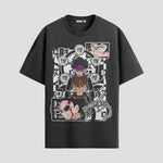 Playera urbana de anime y gaming ExtraLife MX, corte Standard Fit unisex ligero y transpirable en color Deep Black y Pure White, ropa de uso diario para gym y casual.