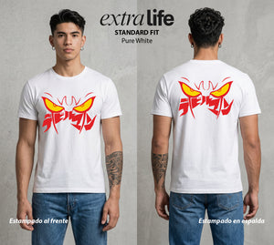 El Demonio Sensible | Los Ojos del Demonio #01296 - Playera Standard Fit | Pure White - Foto en modelo