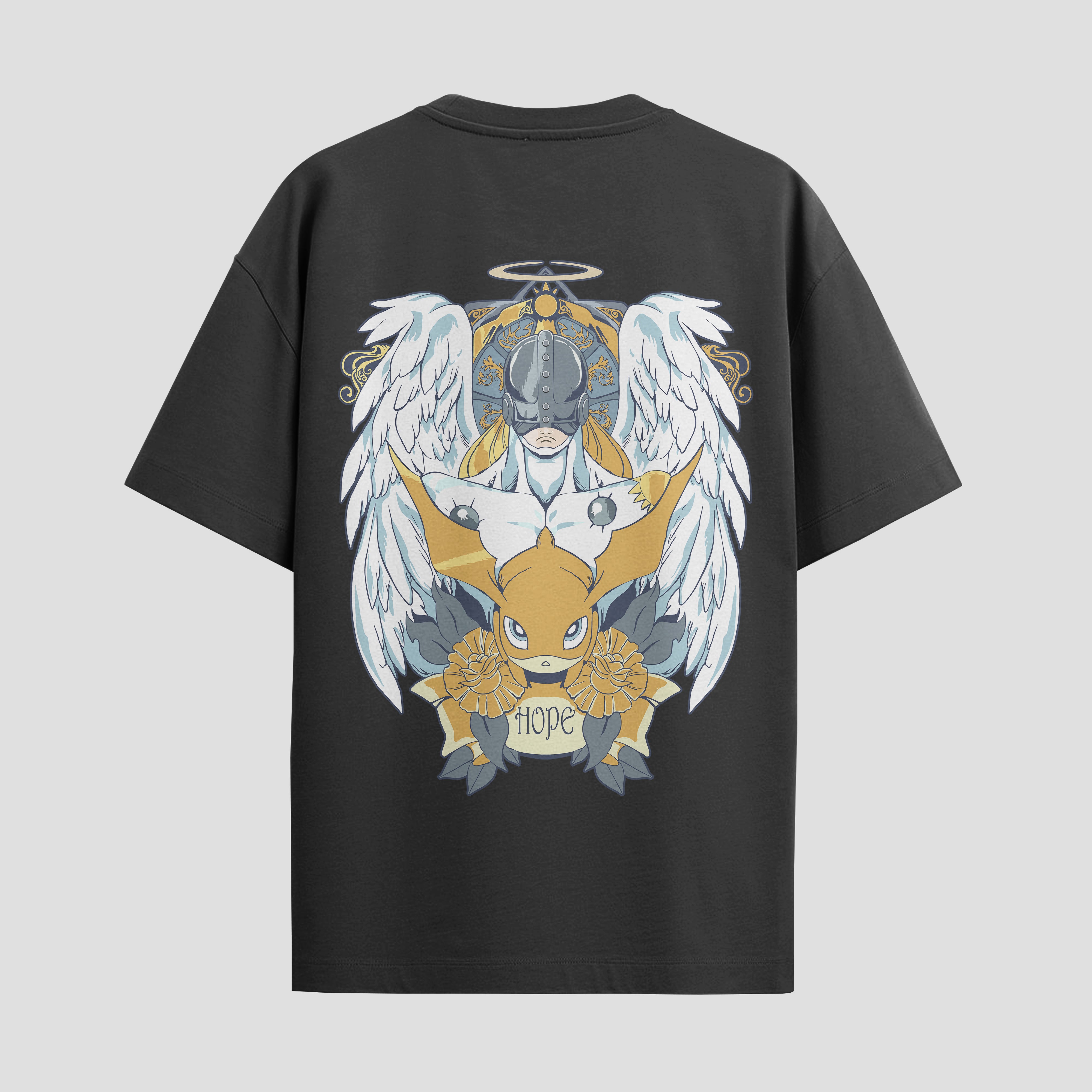 Playera urbana de anime y gaming ExtraLife MX, corte Standard Fit unisex ligero y transpirable en color Deep Black y Pure White, ropa de uso diario para gym y casual.