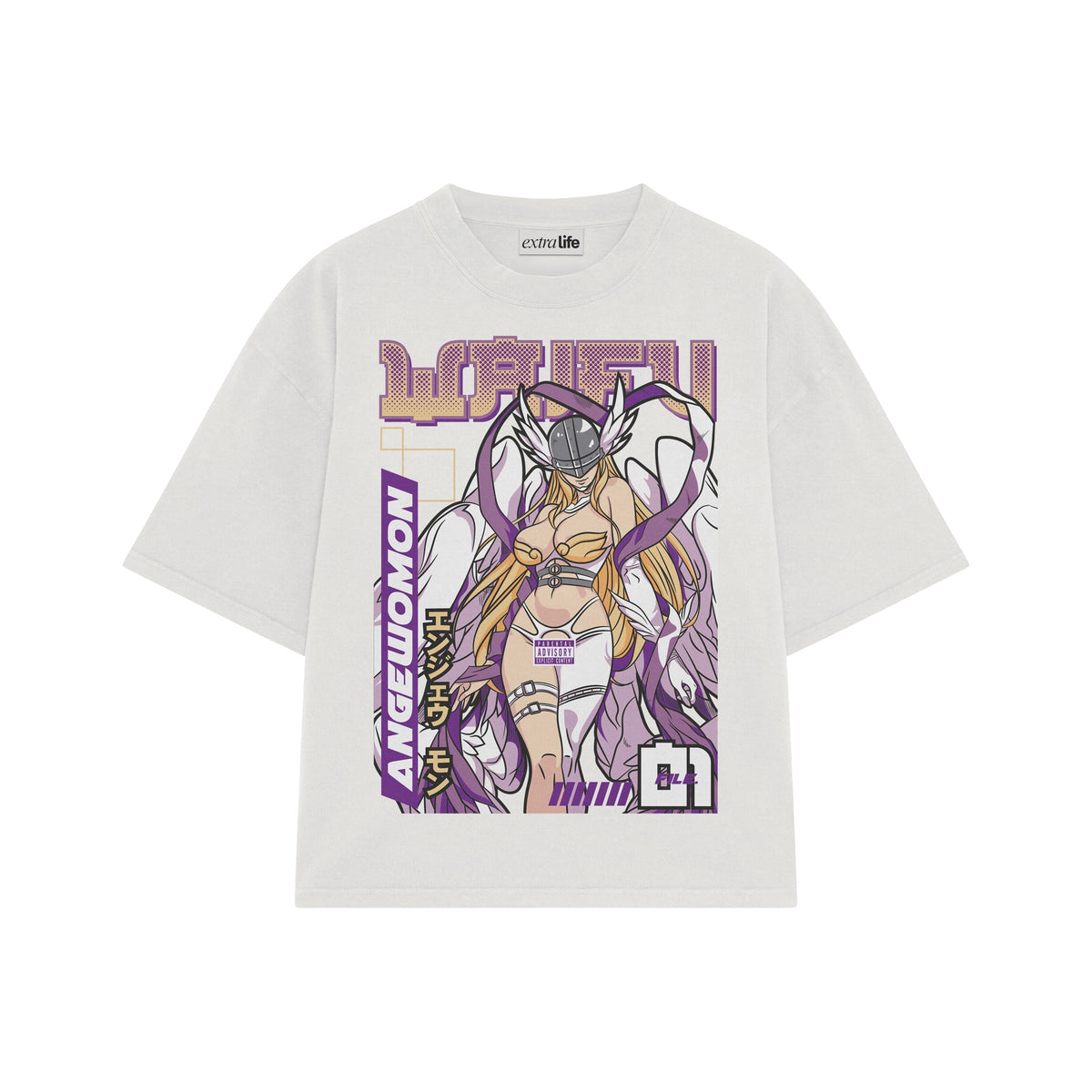 Playera streetwear premium de anime y gaming ExtraLife MX, corte oversized drop shoulder ligero y fresco en color Deep Black y Off-White, moda urbana mexicana de culto.
