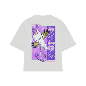 Playera streetwear premium de anime y gaming ExtraLife MX, corte oversized drop shoulder ligero y fresco en color Deep Black y Off-White, moda urbana mexicana de culto.