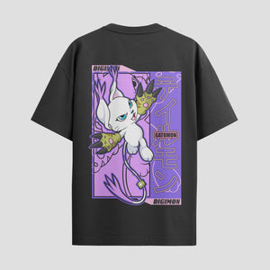 Playera urbana de anime y gaming ExtraLife MX, corte Standard Fit unisex ligero y transpirable en color Deep Black y Pure White, ropa de uso diario para gym y casual.