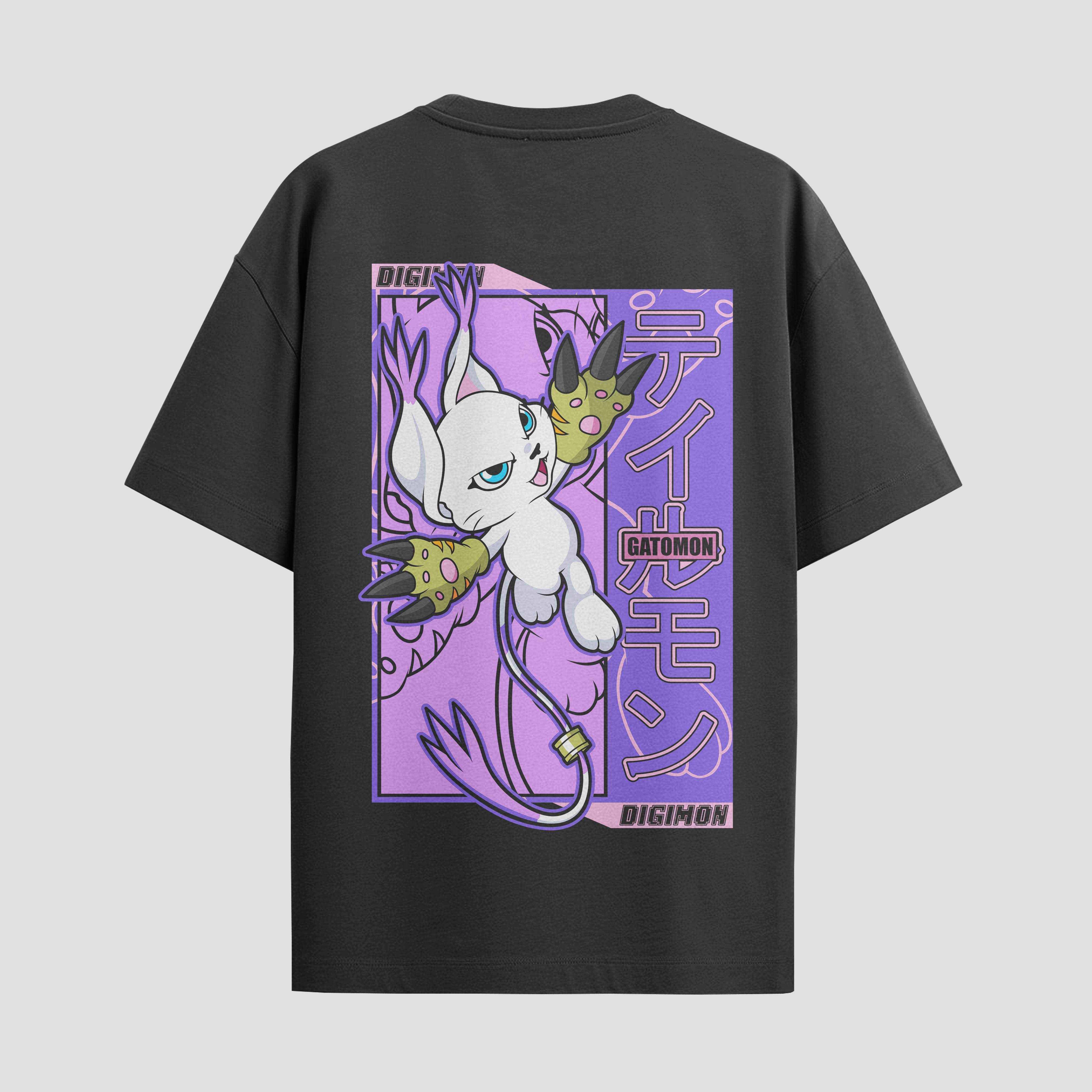Playera urbana de anime y gaming ExtraLife MX, corte Standard Fit unisex ligero y transpirable en color Deep Black y Pure White, ropa de uso diario para gym y casual.