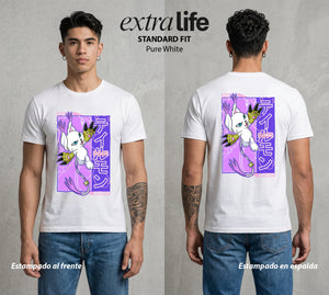 El Mundo Digital | Digimon Gatomon #01307 - Playera Standard Fit | Pure White - Foto en modelo