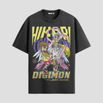 Playera urbana de anime y gaming ExtraLife MX, corte Standard Fit unisex ligero y transpirable en color Deep Black y Pure White, ropa de uso diario para gym y casual.