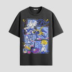 Playera urbana de anime y gaming ExtraLife MX, corte Standard Fit unisex ligero y transpirable en color Deep Black y Pure White, ropa de uso diario para gym y casual.