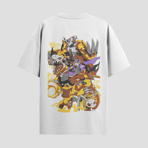 Playera urbana de anime y gaming ExtraLife MX, corte Standard Fit unisex ligero y transpirable en color Deep Black y Pure White, ropa de uso diario para gym y casual.