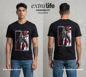 El Mundo Digital | Digimon Lady Devimon #01315 - Playera Standard Fit | Deep Black - Foto en modelo