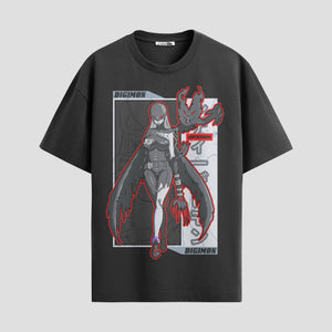 Playera urbana de anime y gaming ExtraLife MX, corte Standard Fit unisex ligero y transpirable en color Deep Black y Pure White, ropa de uso diario para gym y casual.