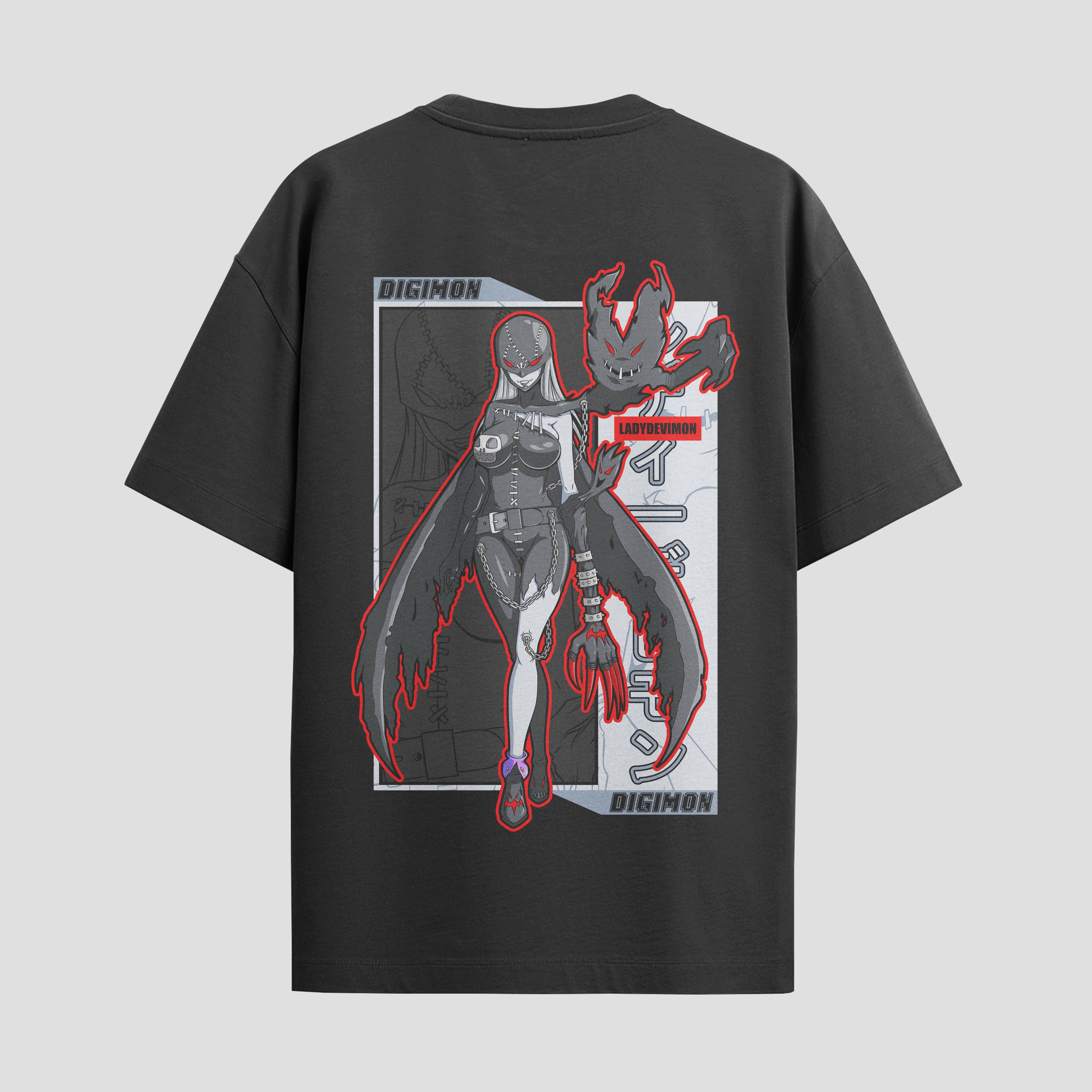 Playera urbana de anime y gaming ExtraLife MX, corte Standard Fit unisex ligero y transpirable en color Deep Black y Pure White, ropa de uso diario para gym y casual.