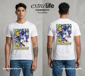 El Mundo Digital | Digimon Matt X Gabumon #01316 - Playera Standard Fit | Pure White - Foto en modelo