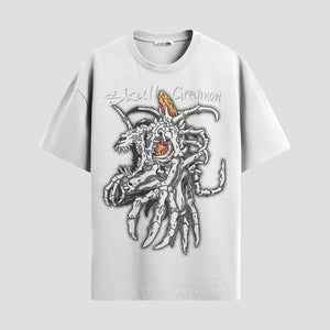 Playera urbana de anime y gaming ExtraLife MX, corte Standard Fit unisex ligero y transpirable en color Deep Black y Pure White, ropa de uso diario para gym y casual.