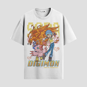 Playera urbana de anime y gaming ExtraLife MX, corte Standard Fit unisex ligero y transpirable en color Deep Black y Pure White, ropa de uso diario para gym y casual.