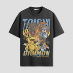 Playera urbana de anime y gaming ExtraLife MX, corte Standard Fit unisex ligero y transpirable en color Deep Black y Pure White, ropa de uso diario para gym y casual.