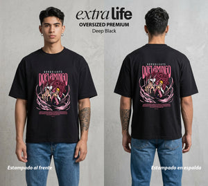 Mar de los Piratas | El Titiritero #01328 - Playera Oversized Premium | Deep Black - Foto en modelo
