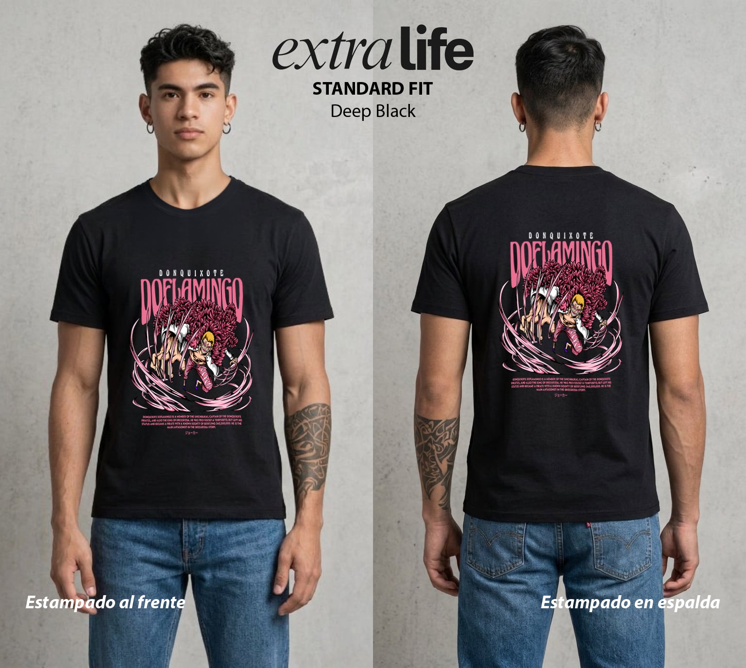 Mar de los Piratas | El Titiritero #01328 - Playera Standard Fit | Deep Black - Foto en modelo