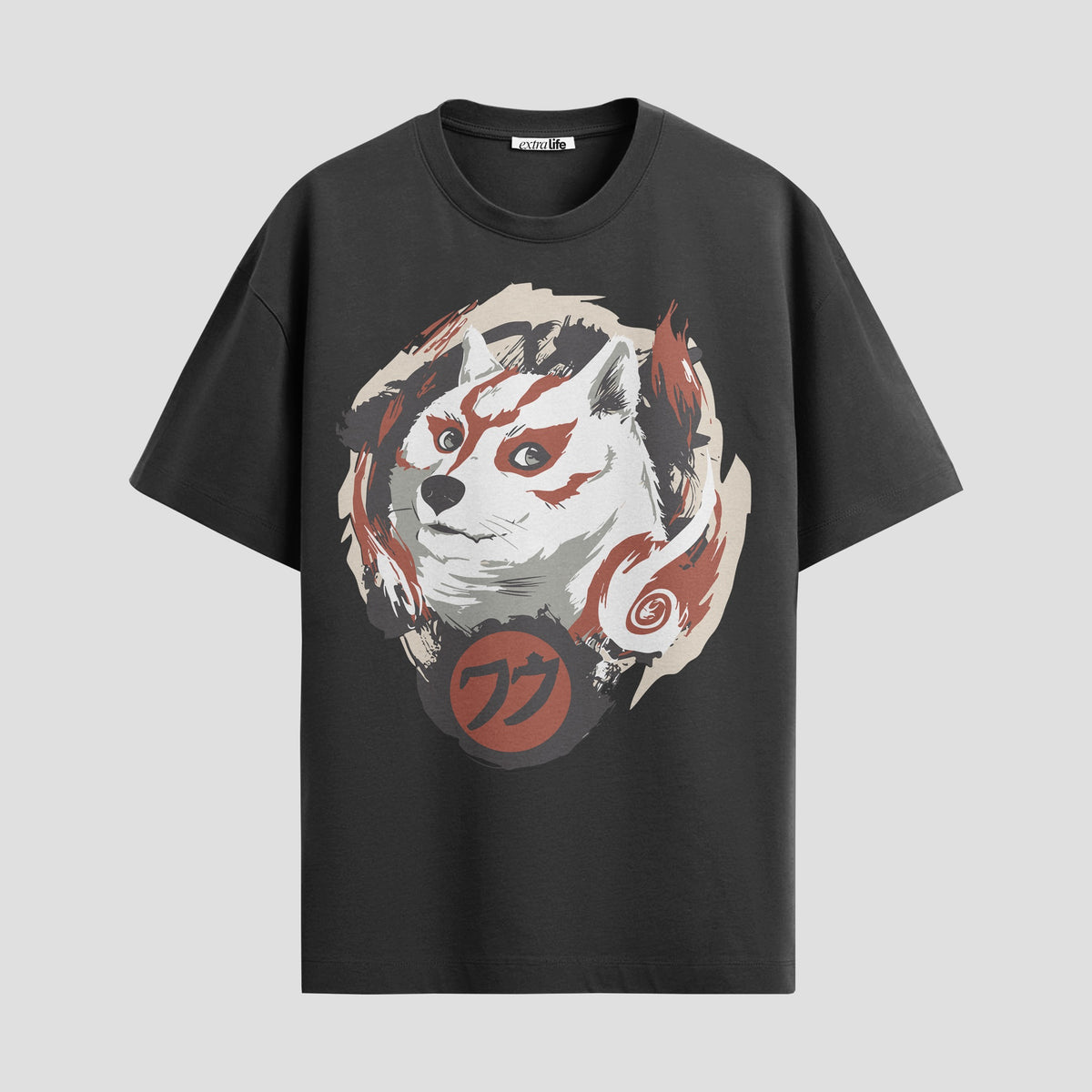 Playera urbana de anime y gaming ExtraLife MX, corte Classic Premium unisex ligero y transpirable en color Deep Black y Pure White, ropa de uso diario para gym y casual.