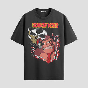 Playera urbana de anime y gaming ExtraLife MX, corte Standard Fit unisex ligero y transpirable en color Deep Black y Pure White, ropa de uso diario para gym y casual.