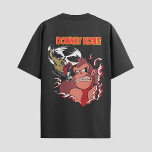 Playera urbana de anime y gaming ExtraLife MX, corte Standard Fit unisex ligero y transpirable en color Deep Black y Pure White, ropa de uso diario para gym y casual.