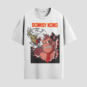 Playera urbana de anime y gaming ExtraLife MX, corte Standard Fit unisex ligero y transpirable en color Deep Black y Pure White, ropa de uso diario para gym y casual.