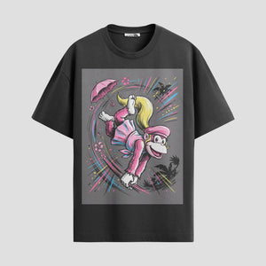 Playera urbana de anime y gaming ExtraLife MX, corte Standard Fit unisex ligero y transpirable en color Deep Black y Pure White, ropa de uso diario para gym y casual.