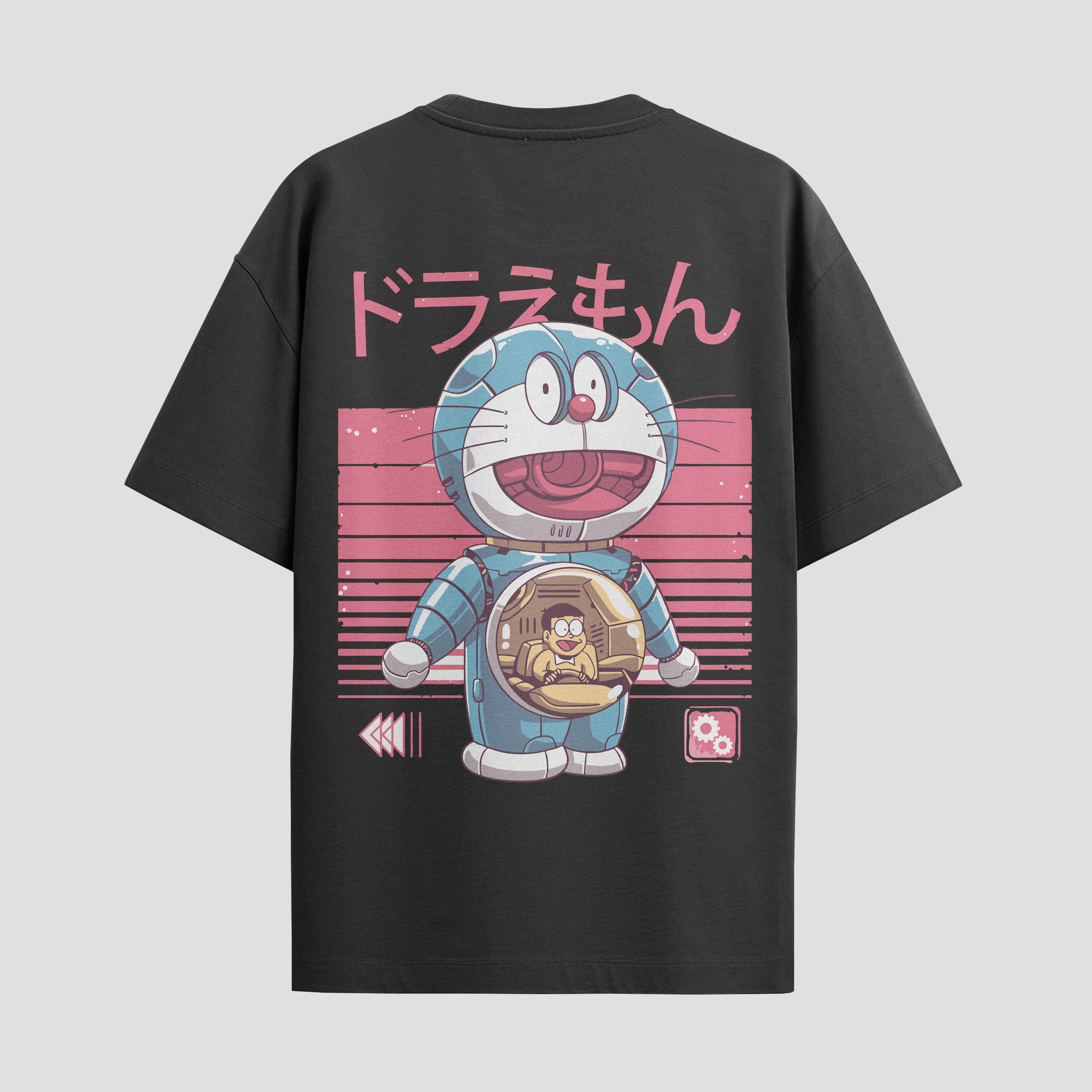 Playera urbana de anime y gaming ExtraLife MX, corte Standard Fit unisex ligero y transpirable en color Deep Black y Pure White, ropa de uso diario para gym y casual.