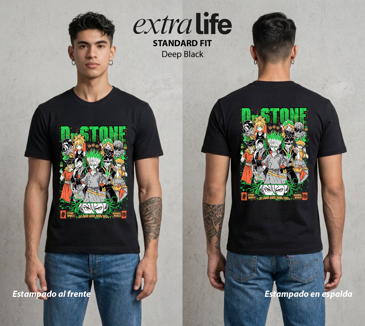 La Civilizacion Renacida | Clase 1-A #01344 - Playera Standard Fit | Deep Black - Foto en modelo