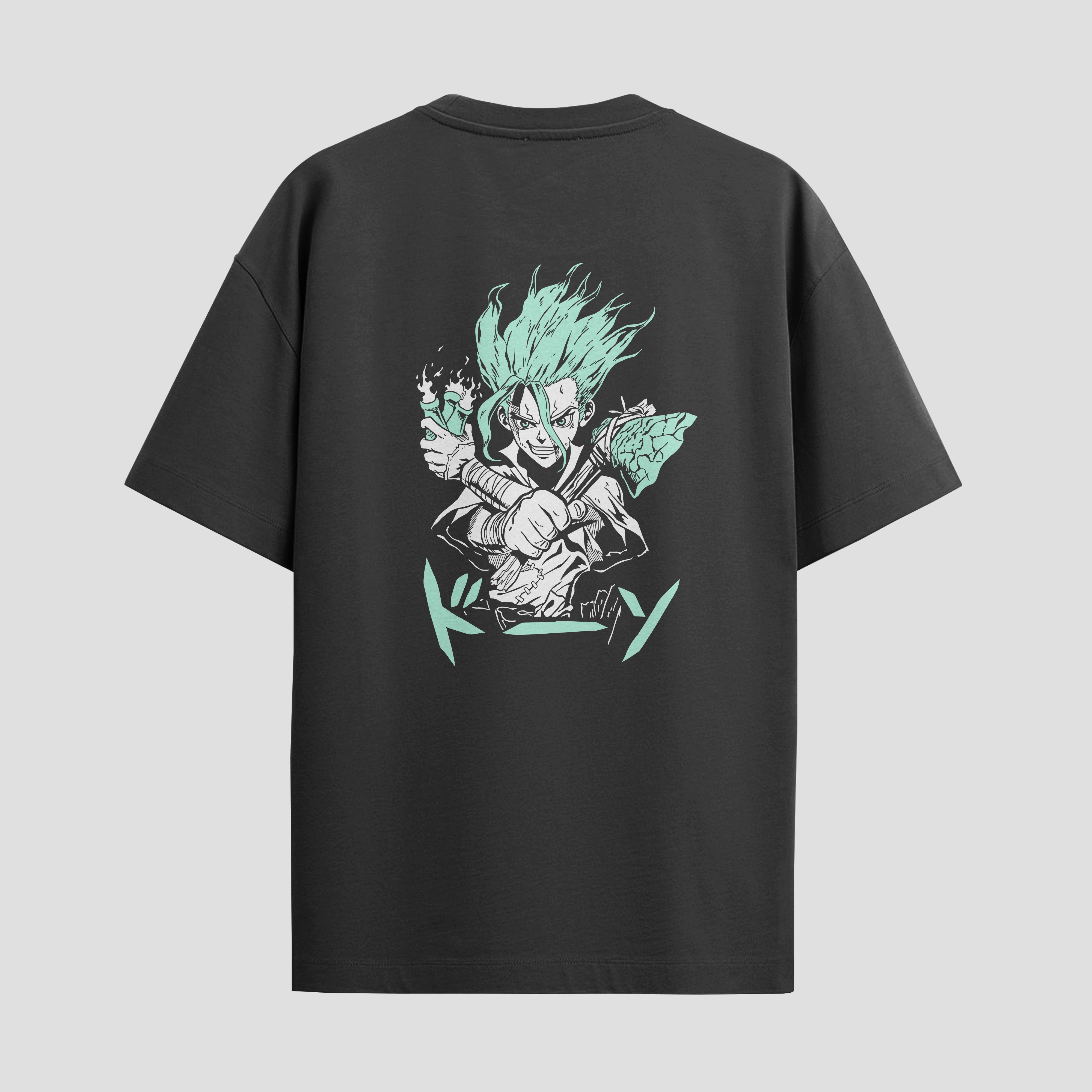 Playera urbana de anime y gaming ExtraLife MX, corte Standard Fit unisex ligero y transpirable en color Deep Black y Pure White, ropa de uso diario para gym y casual.