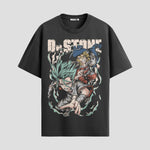 Playera urbana de anime y gaming ExtraLife MX, corte Classic Premium unisex ligero y transpirable en color Deep Black y Pure White, ropa de uso diario para gym y casual.