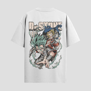 Playera urbana de anime y gaming ExtraLife MX, corte Standard Fit unisex ligero y transpirable en color Deep Black y Pure White, ropa de uso diario para gym y casual.