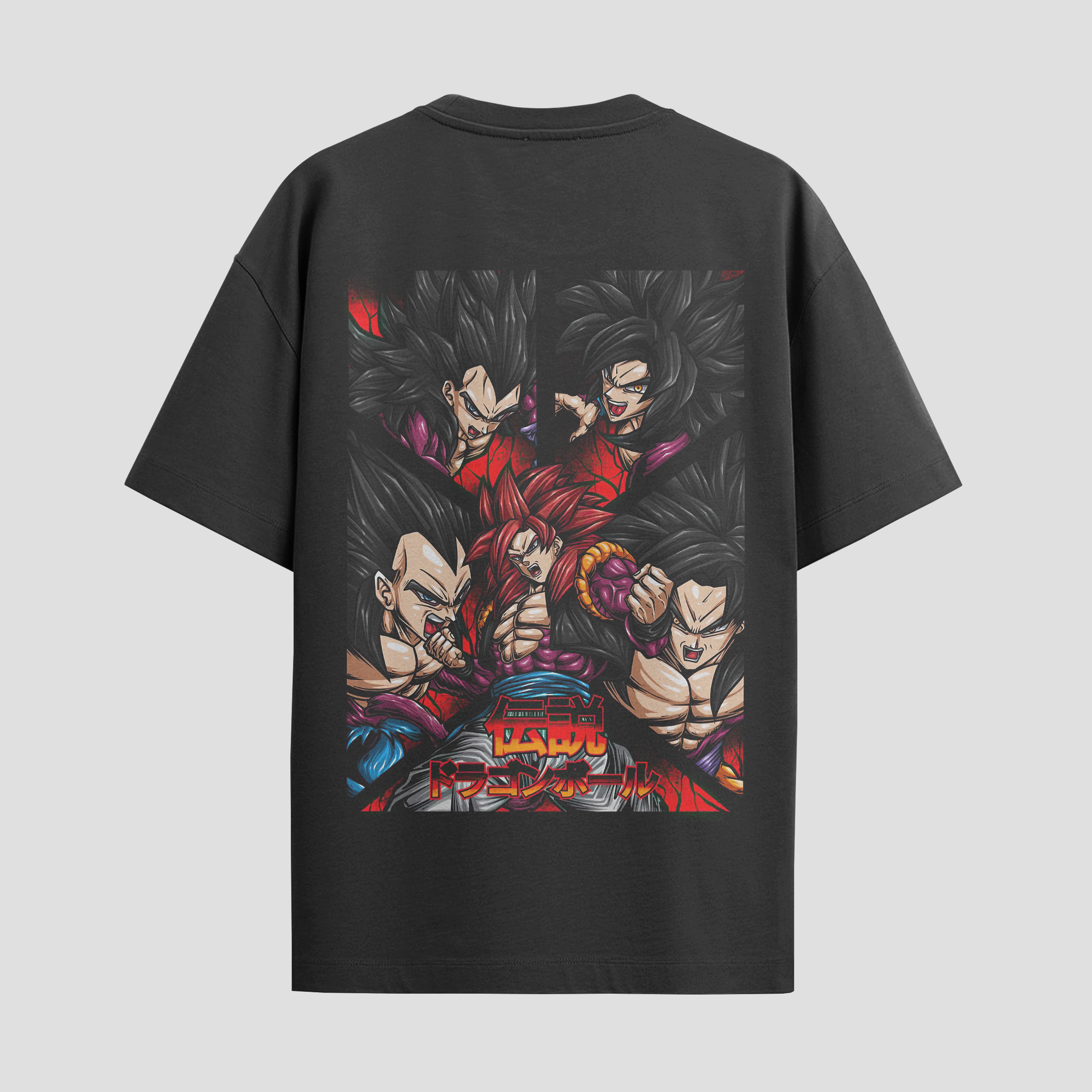 Playera urbana de anime y gaming ExtraLife MX, corte Standard Fit unisex ligero y transpirable en color Deep Black y Pure White, ropa de uso diario para gym y casual.