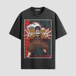 Playera urbana de anime y gaming ExtraLife MX, corte Standard Fit unisex ligero y transpirable en color Deep Black y Pure White, ropa de uso diario para gym y casual.