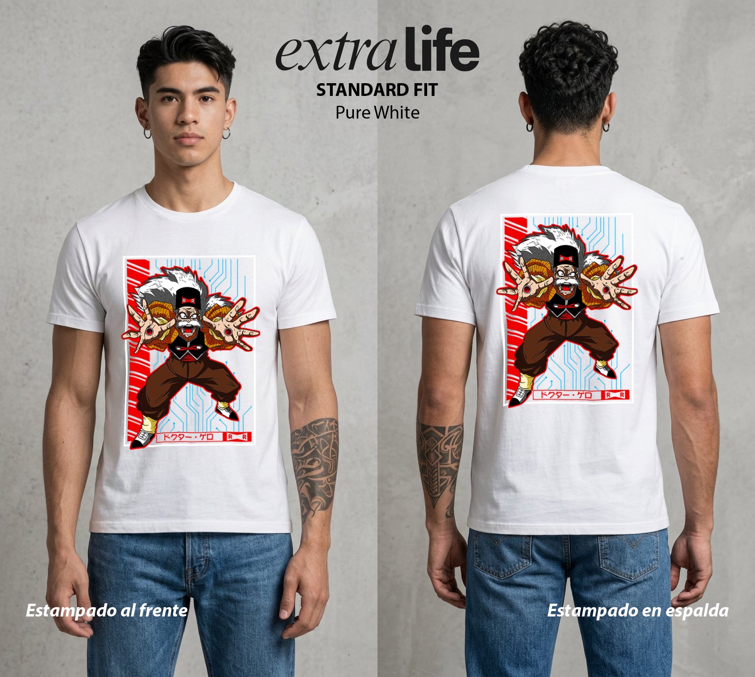 El Poder de las Esferas | El Dragón Ancestral #01363 - Playera Standard Fit | Pure White - Foto en modelo