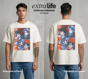 El Poder de las Esferas | La Criatura del Poder #01368 - Playera Oversized Premium | Off White - Foto en modelo